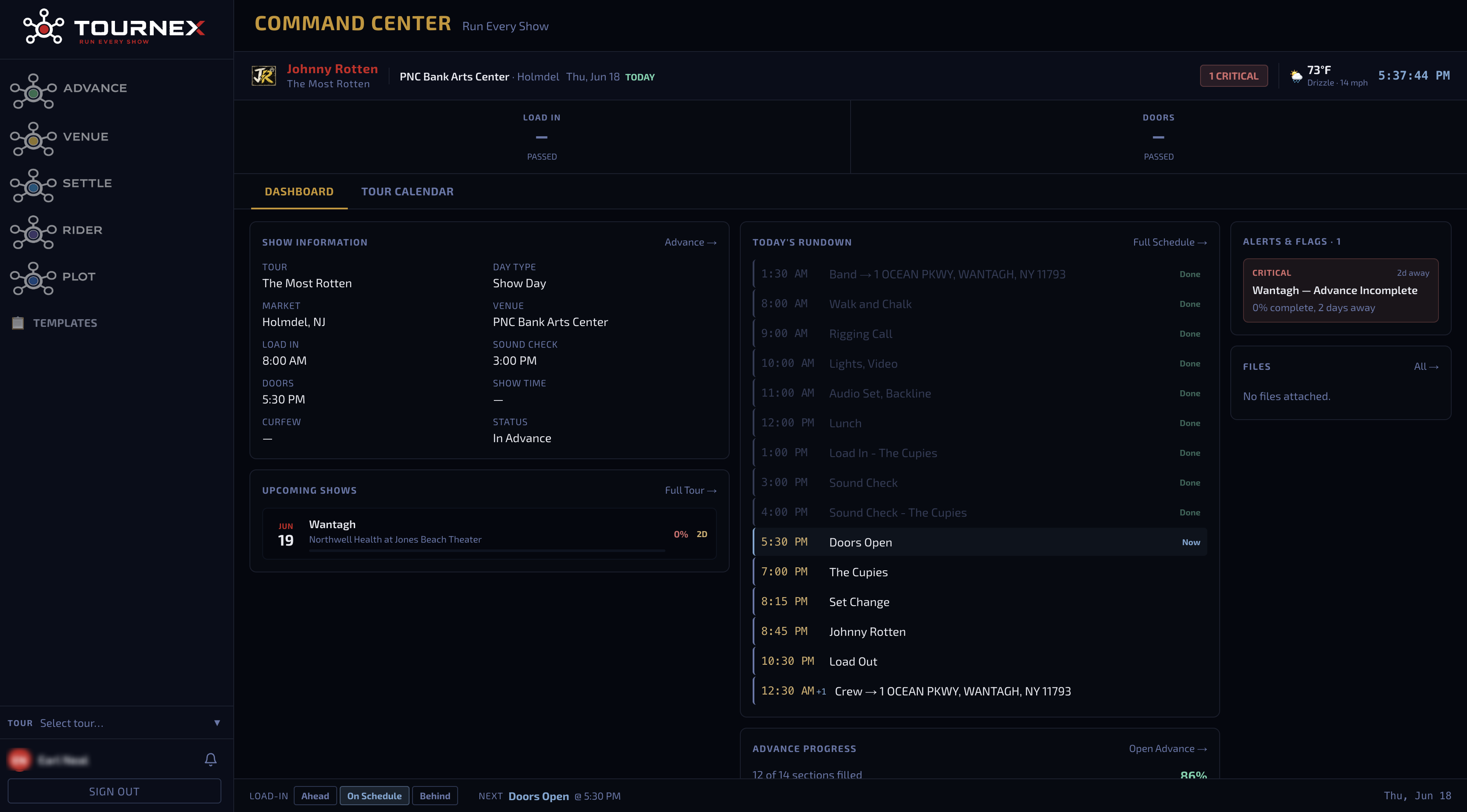 TourNex Command Center